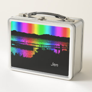 Rainbow Silhouette People Personalisiert Lunchbox