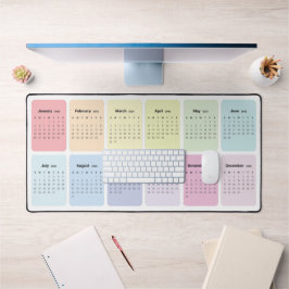 Rainbow Simple Minimalistisch 2025 Kalender Monats Schreibtischunterlage