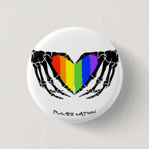 Rainbow Skeleton Hands Button