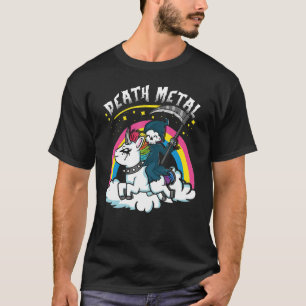 Rainbow Skeleton Unicorn Death Metal Music Festiva T-Shirt