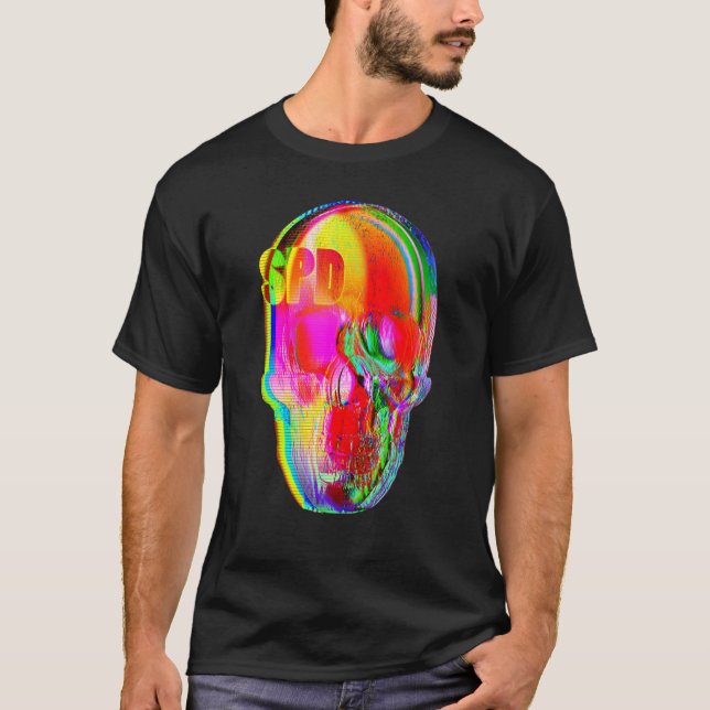 Rainbow Skull Fine Art T-Shirt (Vorderseite)