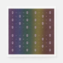 Rainbow Skulls Napkins Serviette