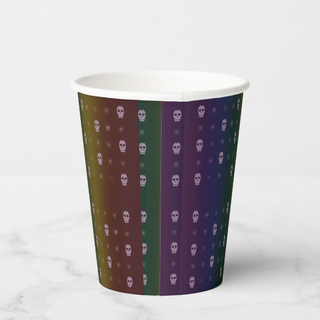 Rainbow Skulls Paper Cups Pappbecher (Rechts)