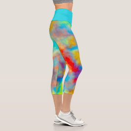 Rainbow Sky Capri Leggings