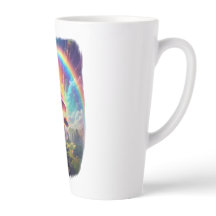 Rainbow Sky Mushroom Latte Tasse