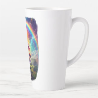 Rainbow Sky Mushroom Latte Tasse