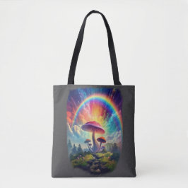 Rainbow Sky Mushroom Tote Bag Tasche