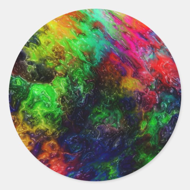 Rainbow Slime Runder Aufkleber (Vorderseite)