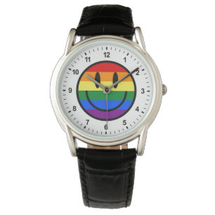 Rainbow Smiley Armbanduhr