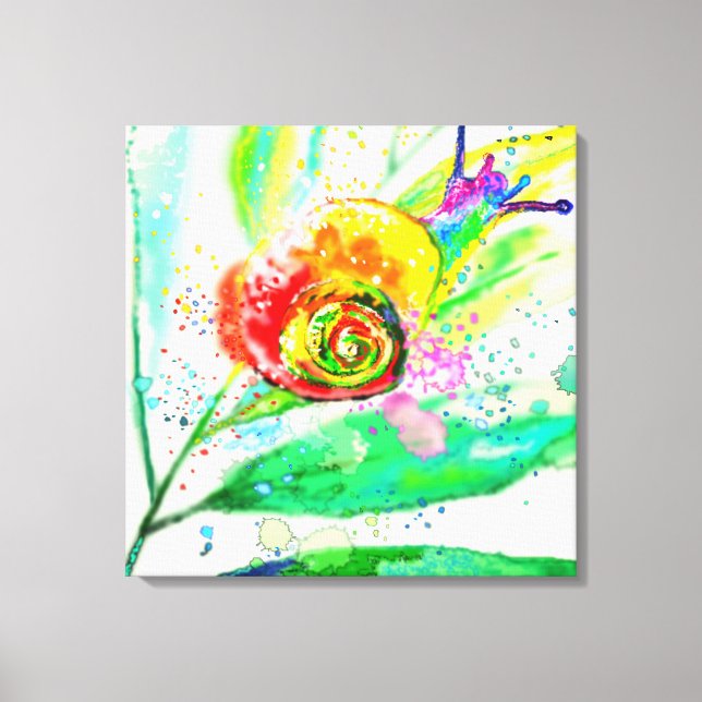 Rainbow Snail Canvas Print Leinwanddruck (Vorderseite)