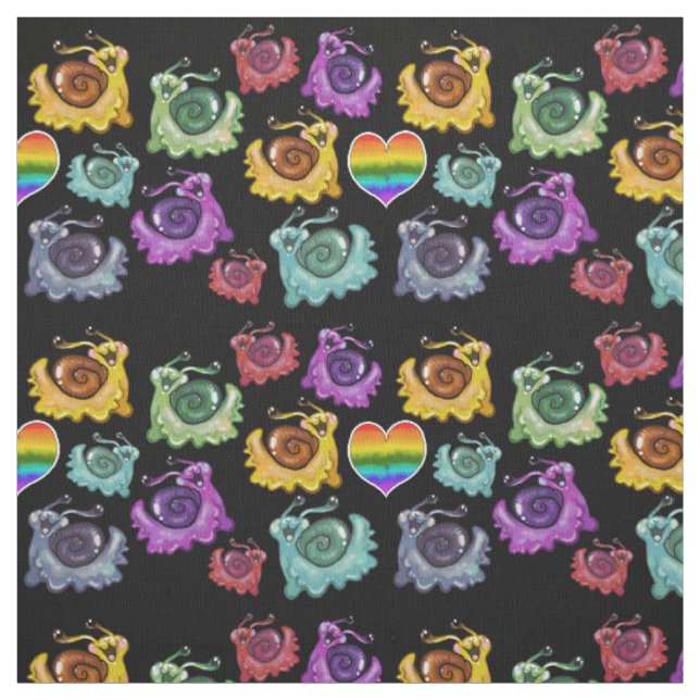 Rainbow Snails Stoff (Muster)