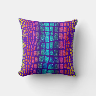 Rainbow Snakeskin Druckkopf Kissen