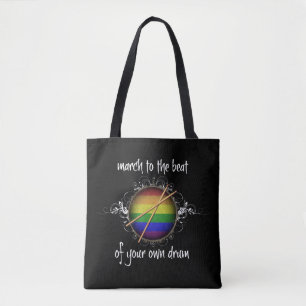 Rainbow Snare Drumstick Pride März to Beat Music Tasche