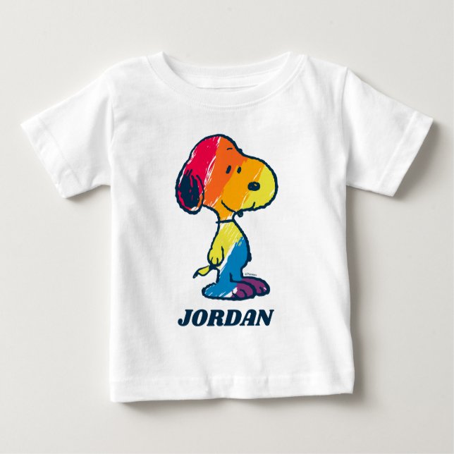 Rainbow Snoopy Baby T-shirt (Vorderseite)