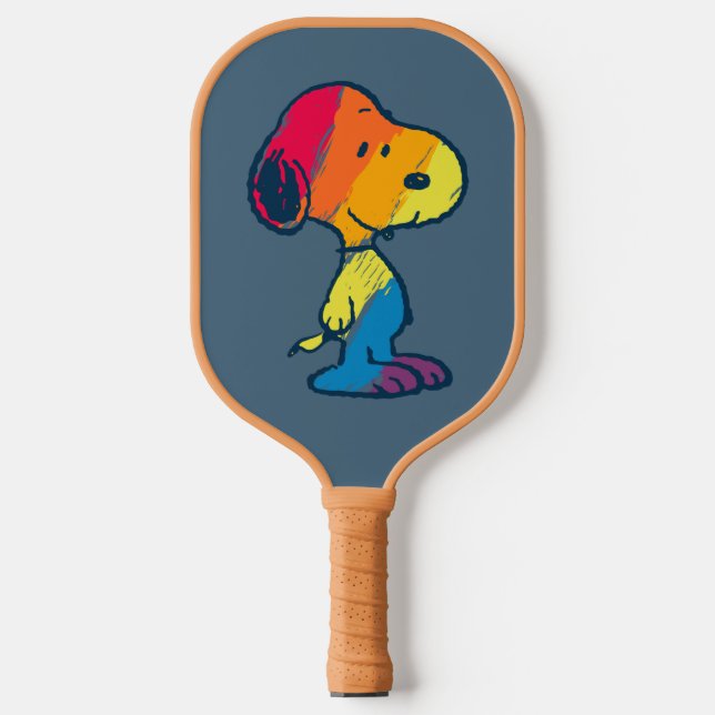 Rainbow Snoopy Pickleball Schläger (Vorderseite)
