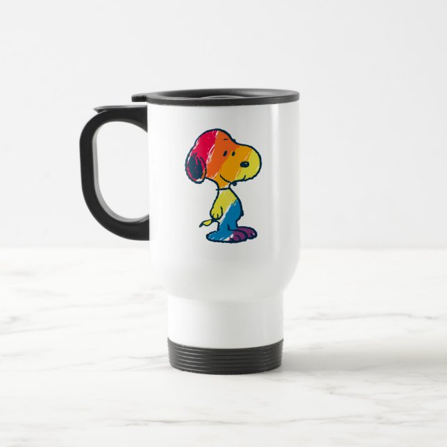 Rainbow Snoopy Reisebecher (Links)
