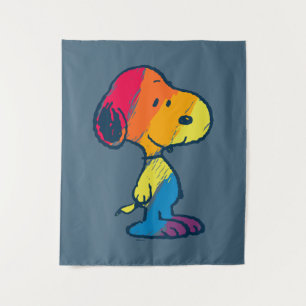 Rainbow Snoopy Wandteppich