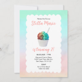 Rainbow Snow Con Wasserfarbe Einladung