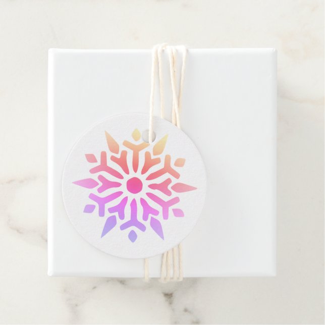 Rainbow Snowflake Geschenkanhänger (Beispiel)
