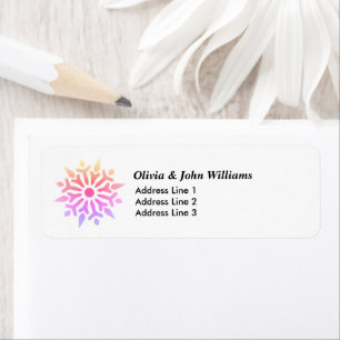 Rainbow Snowflake Holiday Rücksendeadresse