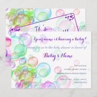 Rainbow Soap Bubbles Baby Dusche