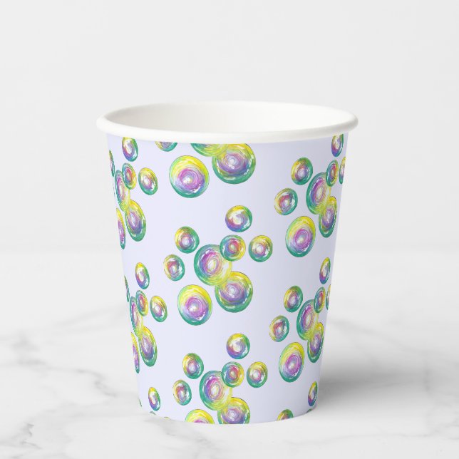 Rainbow Soap Bubbles Bubble Wand Sommerlicher Spaß Pappbecher (Vorderseite)