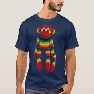 Rainbow Sock Monkey  T-Shirt