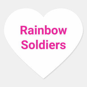 Rainbow Soldiers Gay-Rechte Hankamer Artjunkhaus Herz-Aufkleber