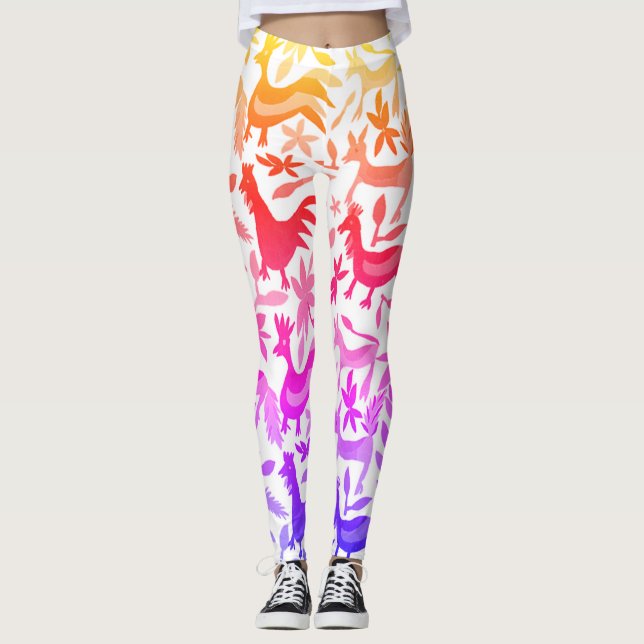 Rainbow Spanish Otomi Leggings (Vorderseite)
