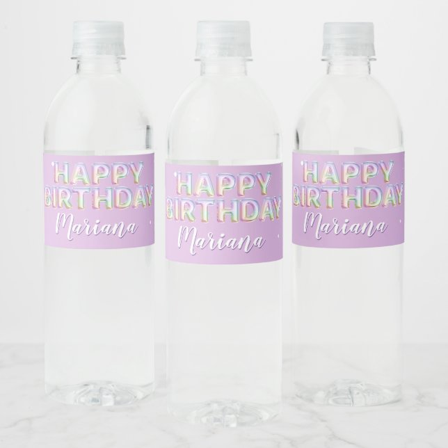 Rainbow Sparkle Glitzer Girl Birthday Party (Flaschen)