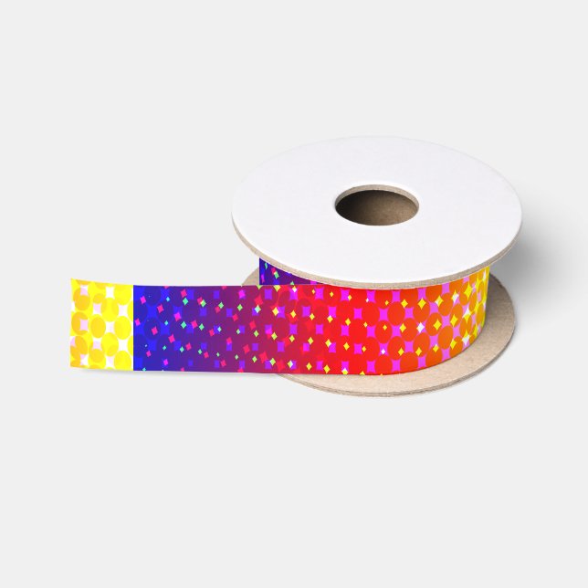 Rainbow Sparkle Muster Satinband (Spule)