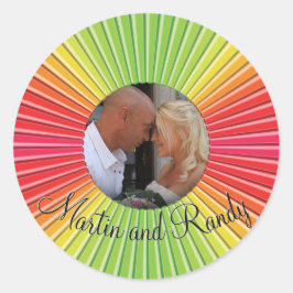 Rainbow Spectrum Love Chic Style Runder Aufkleber