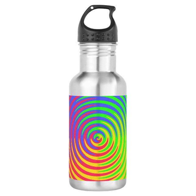 Rainbow Spiral 18oz Wasserflasche (Vorderseite)