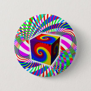 Rainbow Spiral Button