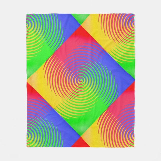 Rainbow Spiral Fleece Blanket (Vorderseite)