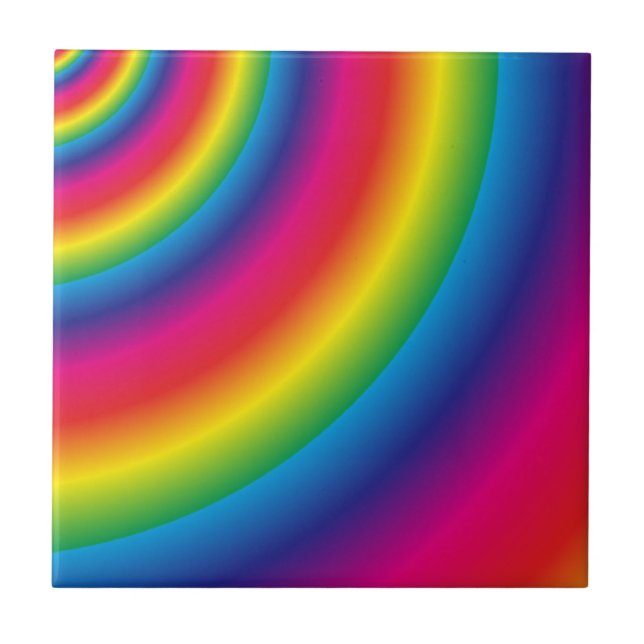 Rainbow Spiral Fliese (Vorderseite)