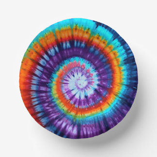 Rainbow Spiral Gefärbte Krawatte Paper Bowls Pappteller