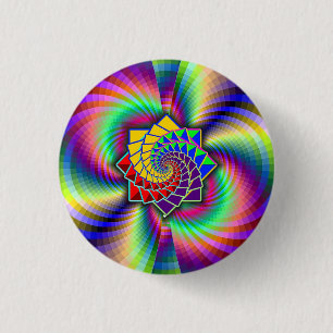 Rainbow Spiral Mathe Art Button