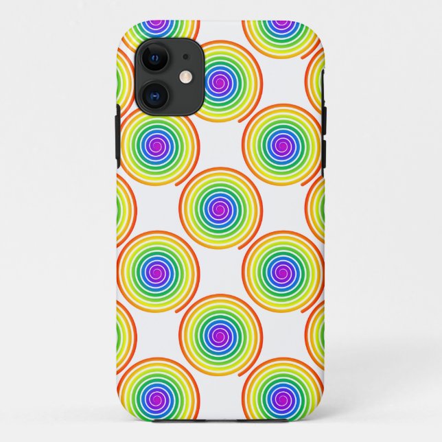 Rainbow Spiral Muster Case-Mate iPhone Hülle (Rückseite)