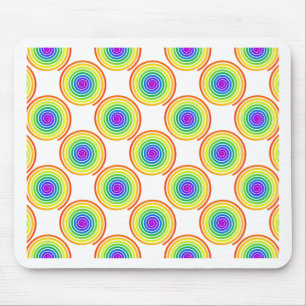 Rainbow Spiral Muster Mousepad
