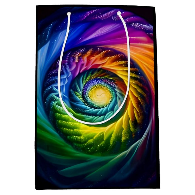 Rainbow Spiral Out Mittlere Geschenktüte (Vorderseite)