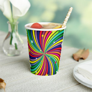 Rainbow Spiral Pappbecher