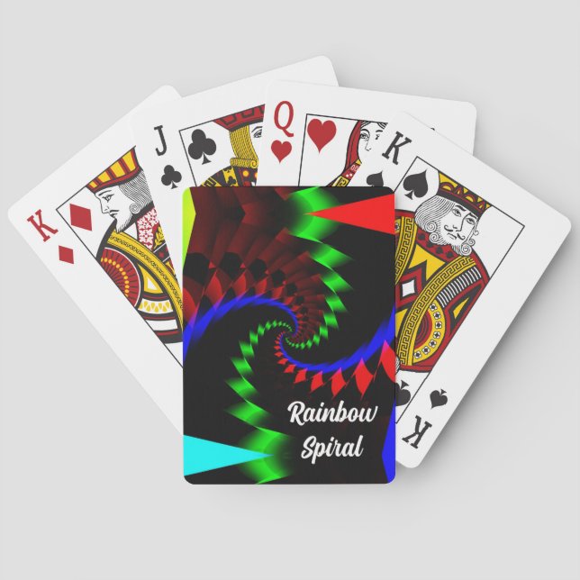 Rainbow Spiral (Sie können die Worte ändern) Spielkarten (Rückseite)