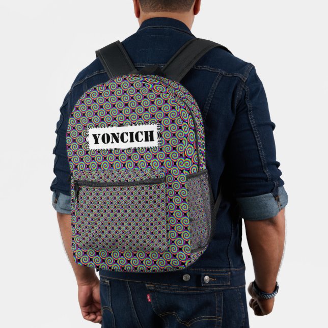 Rainbow Spiral von Kenneth Yoncich Bedruckter Rucksack (Insitu (Modell))