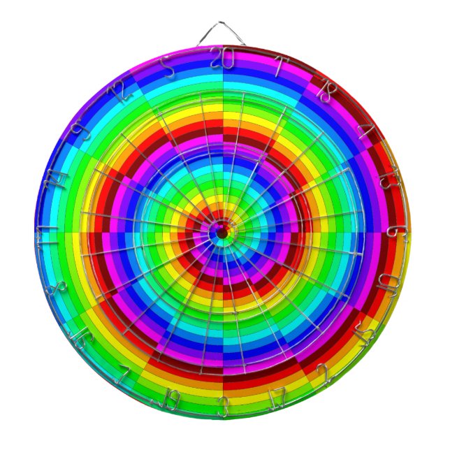 Rainbow Spiral von Kenneth Yoncich Dartscheibe (vorne)