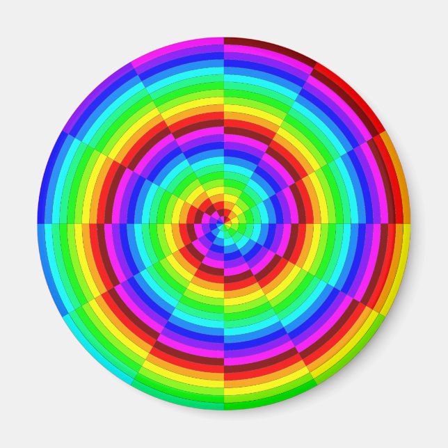 Rainbow Spiral von Kenneth Yoncich Magnet (Vorne)
