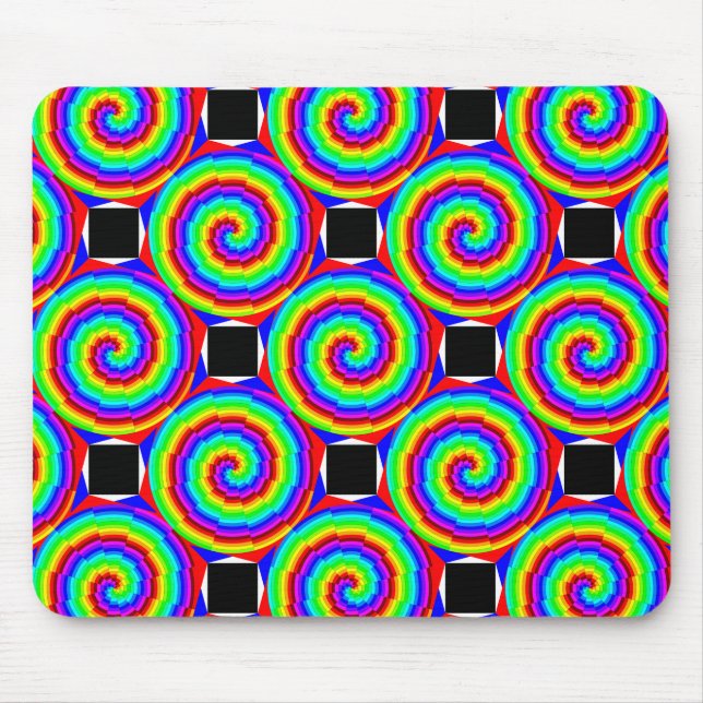Rainbow Spiral von Kenneth Yoncich Mousepad (Vorne)