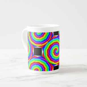 Rainbow Spiral von Kenneth Yoncich Prozellantasse