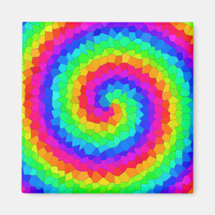 Rainbow-Spiralmosaik Magnet