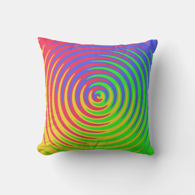 Rainbow Spiralwirbel Kissen (Vorderseite)
